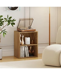 Sugift 2-Cube Bookcase Floor Standing Open Bookshelf with 5-Position Adjustable Shelf