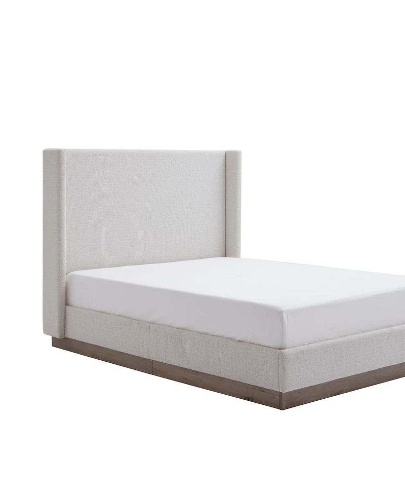 Streamdale Furniture King Cream Boucle Wingback Bed