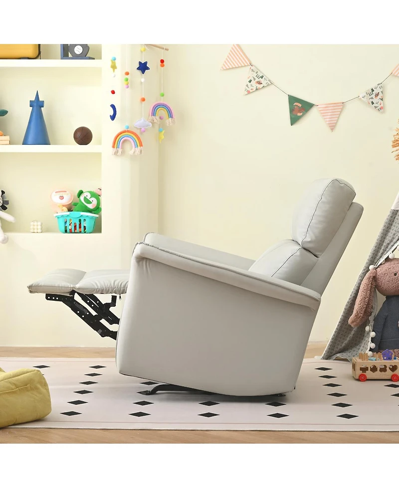 Streamdale Furniture Pu Leather Rocking Recliner Chair