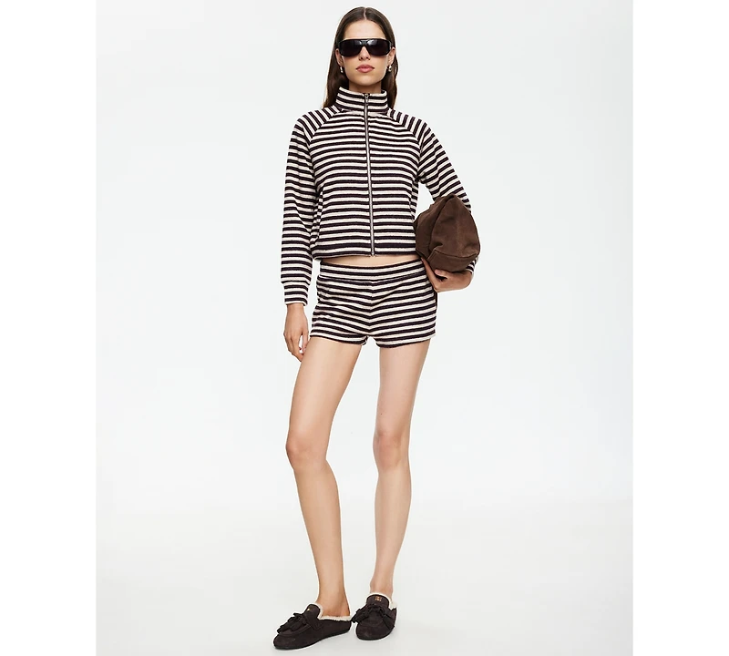 Lioness Women's Striped Funnel Neck Jacket