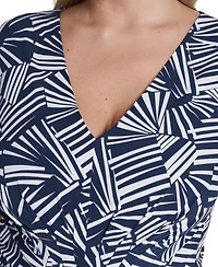 Jessica Howard Plus Sleeveless Tuck Front V-Neck Maxi Dress