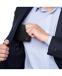 Alpine Swiss Mens Genuine Leather Passcase Bifold Wallet Rfid Safe 2 Id Windows