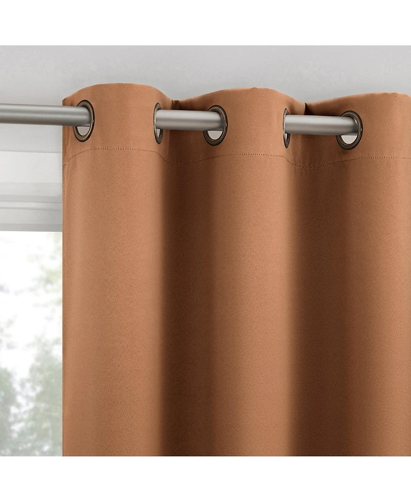 Sun Zero Sheridan Magnetic Closure Blackout Grommet Curtain Panel Pair
