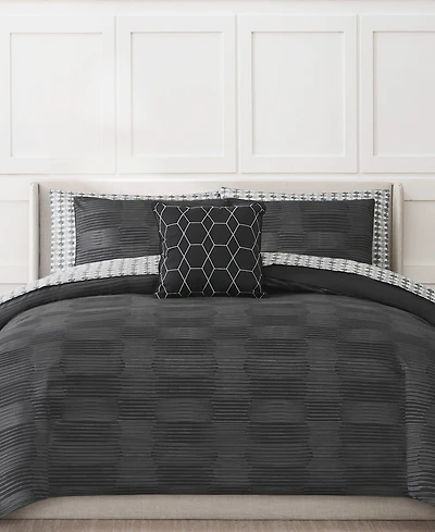 Nine West Oslo Stripe Bed in a Bag 8-Pc. Comforter Set, Queen