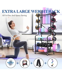 Mythinglogic Extra Large Home Gym Storage Rack