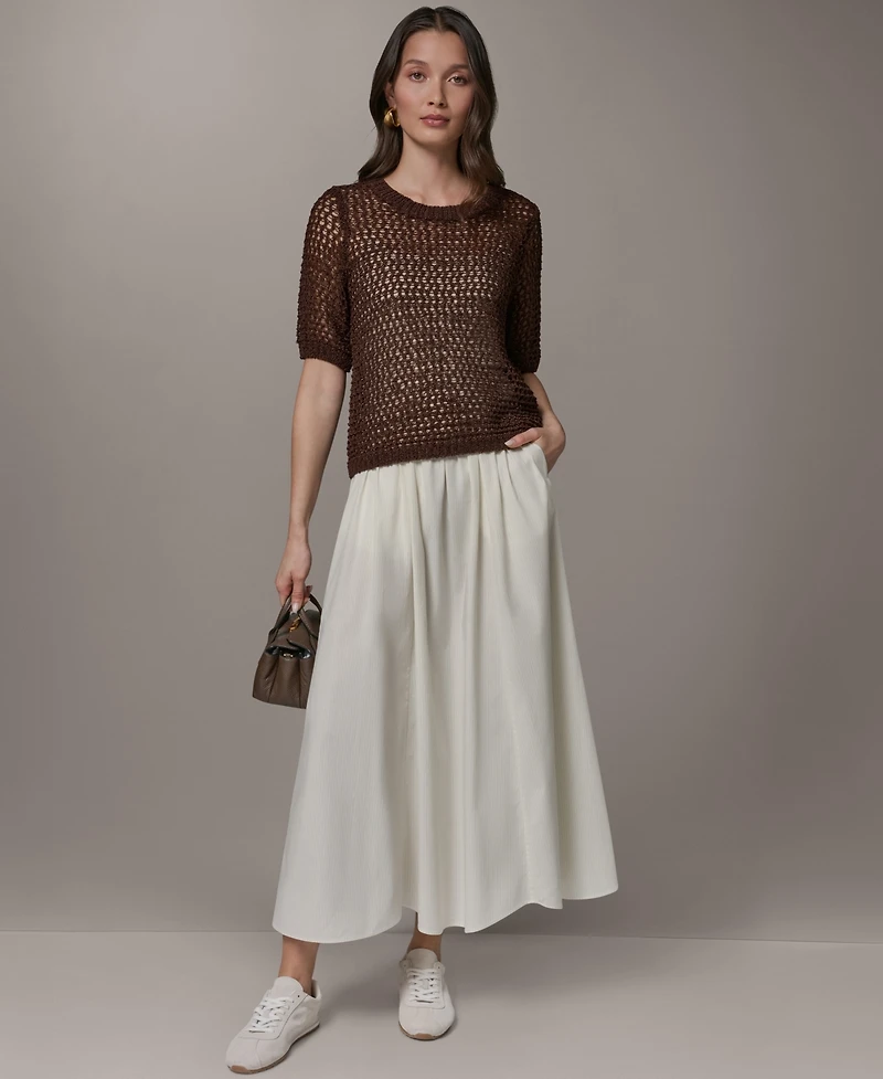Donna Karan Weekend Women's Crewneck Short-Sleeve Sweater