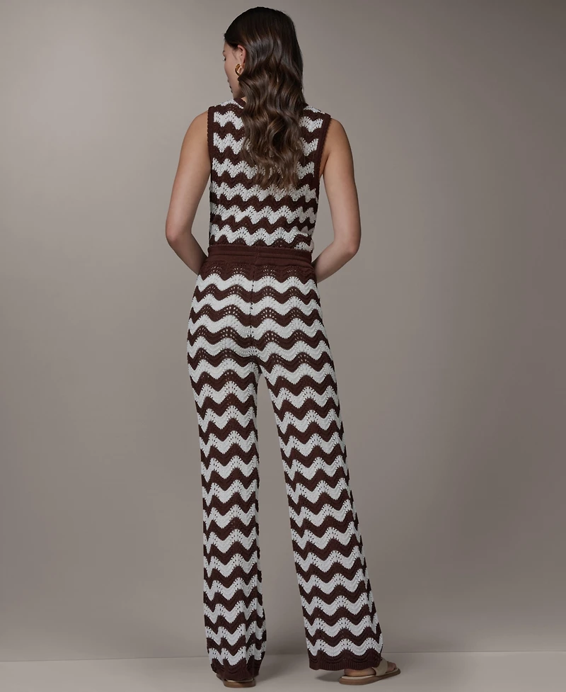 Donna Karan Weekend Women's Scallop Stripe Pointelle Pants