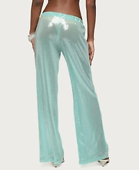 Edikted Women's Avalee Sequin Wide Leg Pants