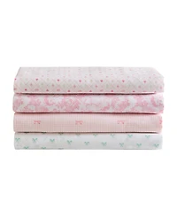 Laura Ashley Lovely Bows Microfiber -Pc. Sheet Set