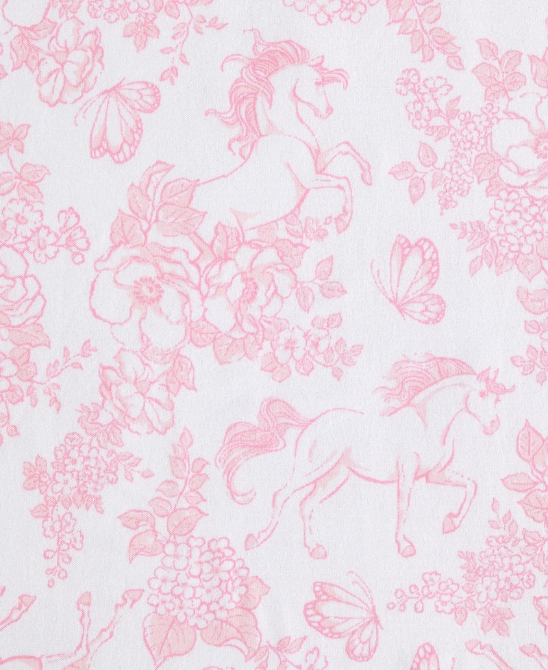 Laura Ashley Toile Unicorn Microfiber -Pc. Sheet Set