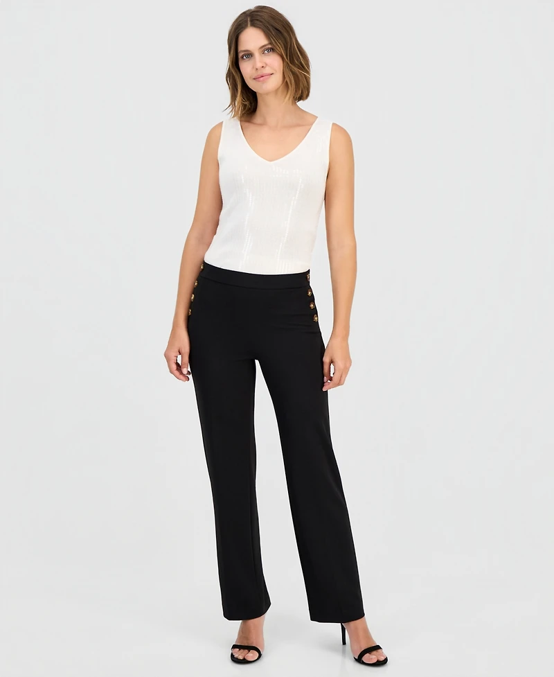 Anne Klein Women's Wide-Leg Sailor Pants