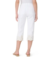 Gloria Vanderbilt Women's High-Rise Embroidered Capri Jeans