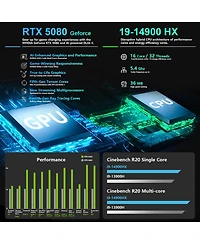 Thunderobot Radiant R16 16" Traditional Laptop Intel Core i9 16GB Ram Nvidia GeForce Rtx 5080 1TB Ssd Storage Windows 11 Home 300Hz