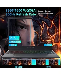 Thunderobot Radiant R16 16" Traditional Laptop Intel Core i9 32GB Ram Nvidia GeForce Rtx 5080 1TB Ssd Storage Windows 11 Home 300Hz