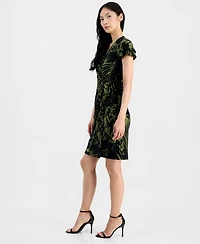Anne Klein Women's V-Neck Flutter-Sleeve Sheath Wrap Dress