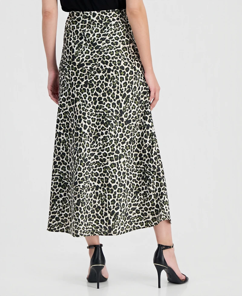 Anne Klein Women's Animal-Print Pull-On Bias Skirt