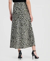 Anne Klein Women's Animal-Print Pull-On Bias Skirt