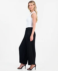Anne Klein Petite Wide Leg Pull-On Ankle Pants
