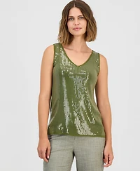Anne Klein Women's Sequin Tank Top