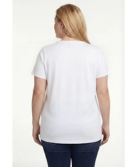 Woman Within Plus Perfect Short-Sleeve V-Neck Tunic