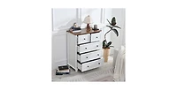 Flynama 5 Drawer Elegant Dresser Storage Cabinet for Closet Home Furniture With Spacious Drawers Easy Assembly