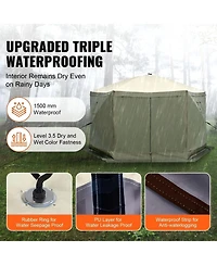 Gouun 12 x 12 ft Pop-Up Gazebo Screen Tent with 6 Wind Cloths