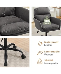 Rainsken Pu Leather Office Desk Chair