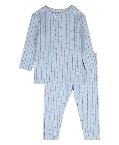 MeMoi Baby Girls Star Light, Bright Pointelle 2 Pc Lounge Set