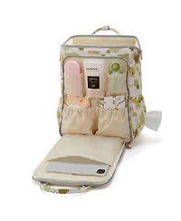 Sunveno Wide Open Frame Diaper Bag Backpack with Insulated Bottle Pockets
