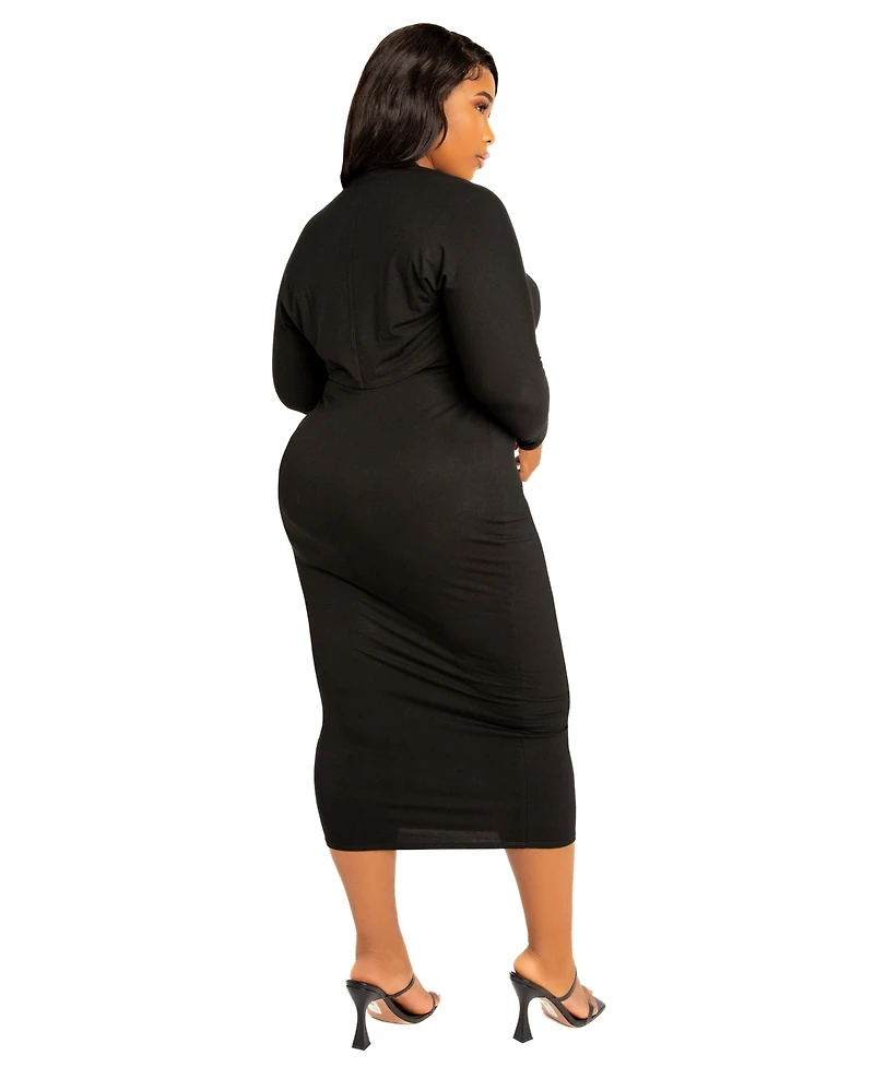 Buxom Couture Plus Modal Tube Dress and Shrug Set