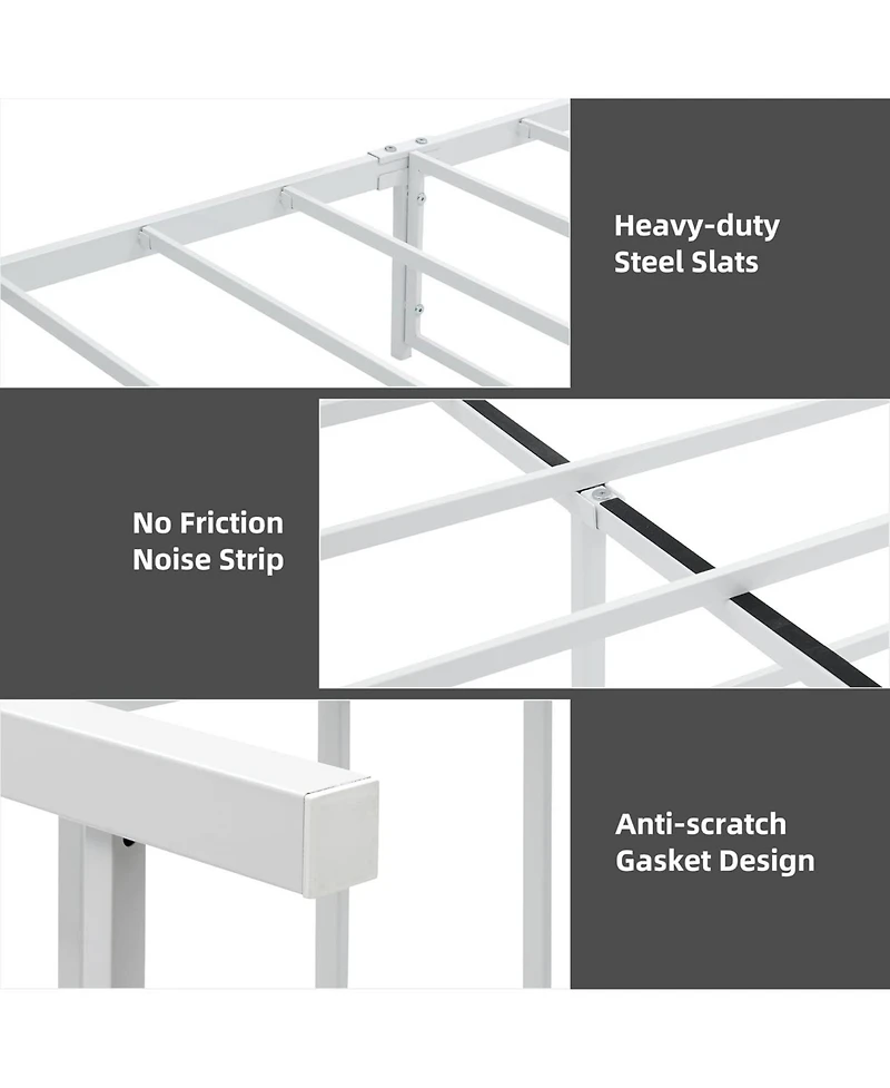gaomon Sturdy Metal Platform Bed Frame with Storage Drawers & No Box Spring Needed