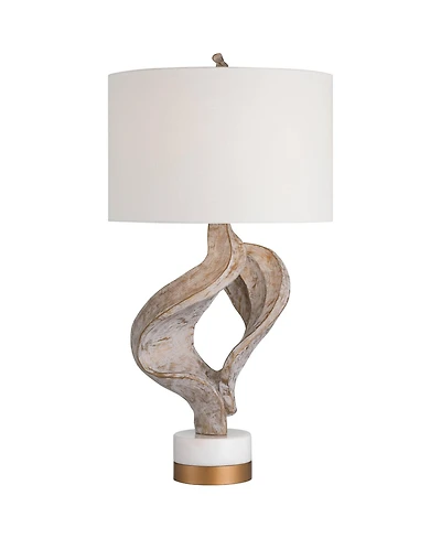 Possini Euro Design Reah 32 1/2" Tall Sculpture Large Modern End 3-Way Table Lamp Usb Port Finish Single Living Room Charging