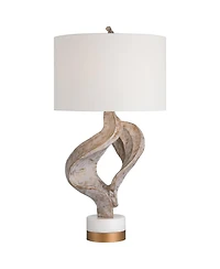 Possini Euro Design Reah 32 1/2" Tall Sculpture Large Modern End 3-Way Table Lamp Usb Port Finish Single Living Room Charging