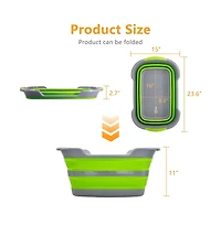 Aronkl Collapsible Pet Bathtub Multifunction Drainage Hole Hair Collector Portable Foldable Storage Organizer