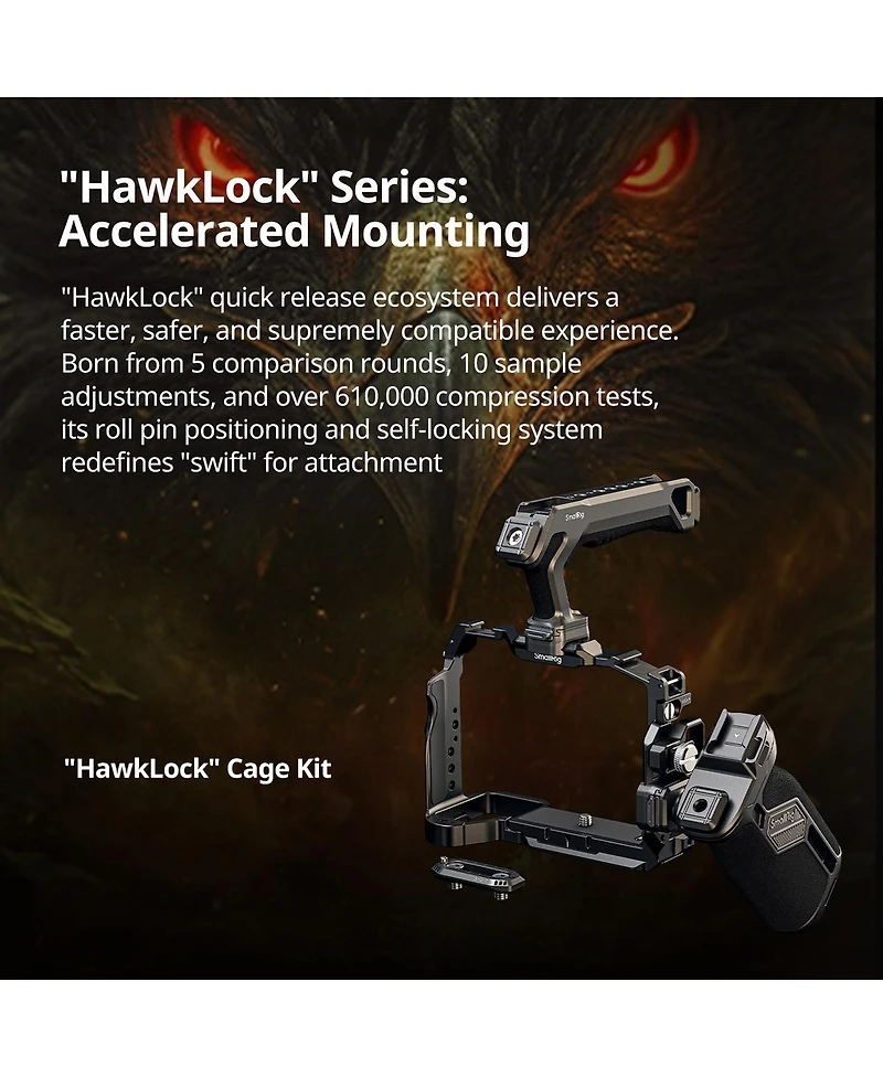 SmallRig HawkLock Full Camera Cage Kit for Sony Alpha 7 V /7R V/7 Iv