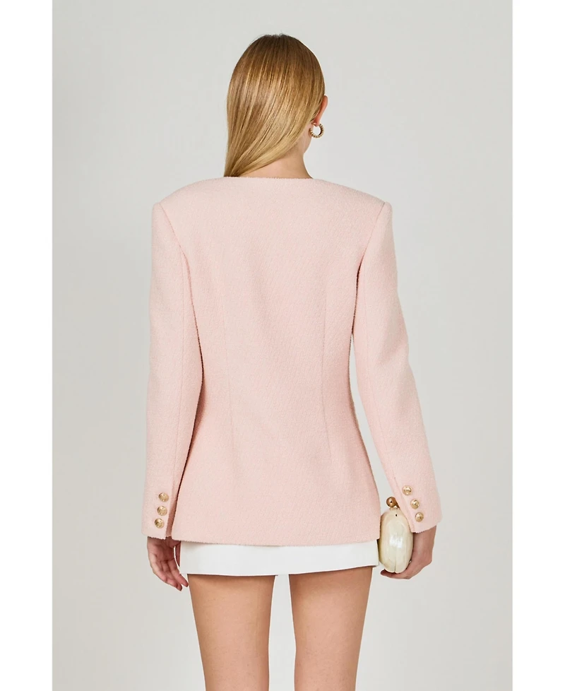 endless rose Women's Tweed Buttoned Vest