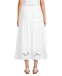 Lands' End Women's Voile Eyelet Maxi Skirt