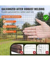 Sugift Hardware Cloth, Galvanized Wire Mesh for Chicken Fencing