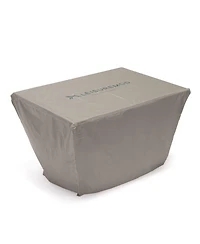 LeisureMod Modern Outdoor Home Decorative Furniture Protection Chelsea Waterproof Fabric Rectangle Fire Pit Table Cover