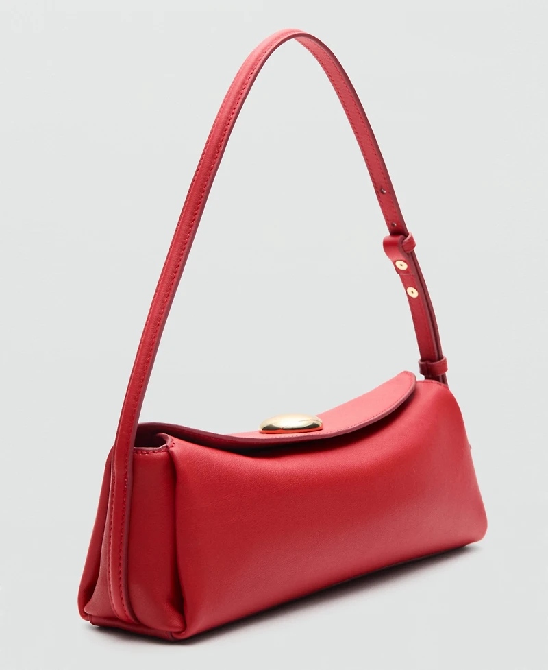 Selection Mango Women's Metal Detail Leather Shoulder Bag