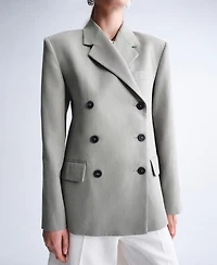 Selection Mango Women's Flap Pockets Straight Suit Blazer