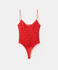 Selection Mango Women's Ruched Lyocell Bodysuit