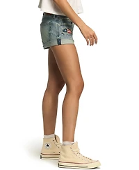 Lucky Brand Women's Distressed Americana Denim Shorts