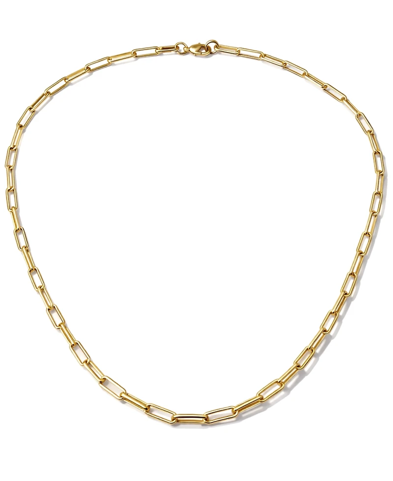 And Now This Paper Clip Link 18" Chain Necklace in Silver or Gold Plate