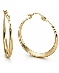 And Now This 18K Gold Plated or Silver Hoop Earring