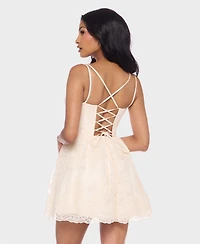 B Darlin Juniors' Sweetheart Neck Mini Dress