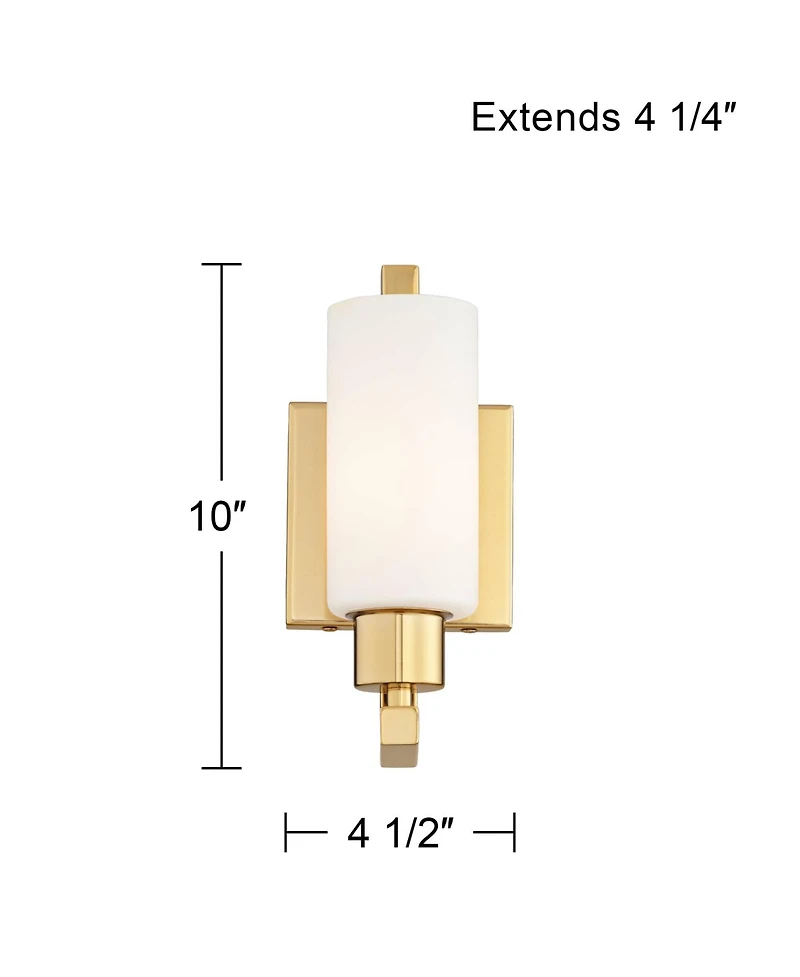 Possini Euro Design Possini Euro Irina 10" High Satin Brass Wall Sconce Set of 2