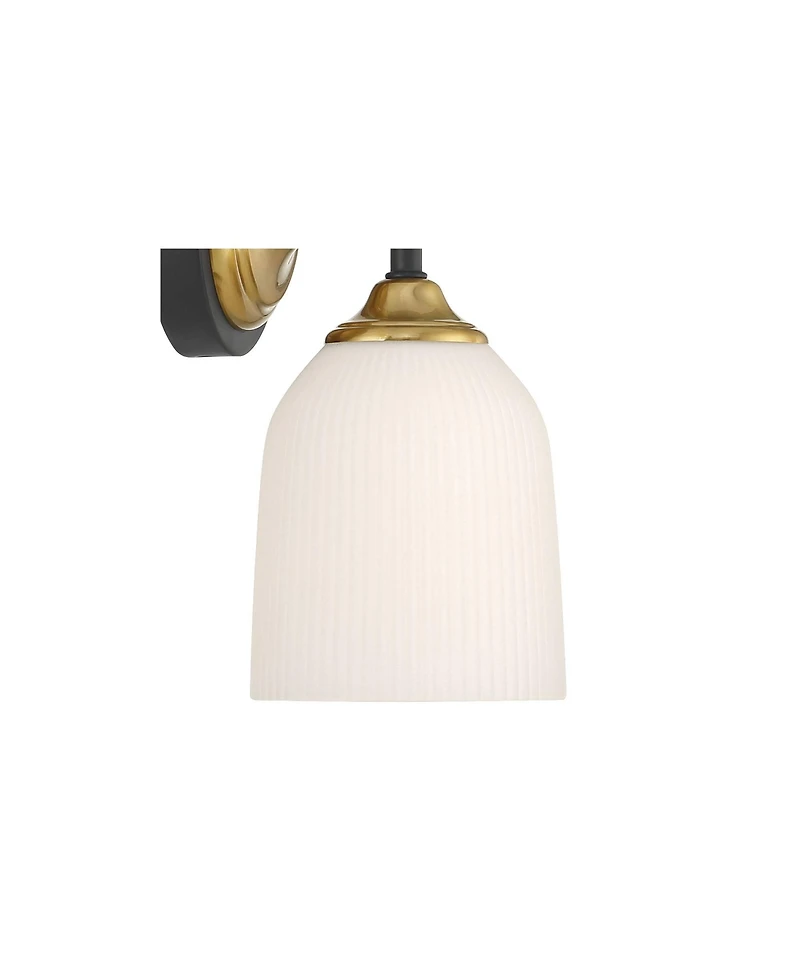 Possini Euro Design Possini Euro Zaragoza 9 1/2" High Gold and Matte Black Wall Sconce