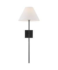Possini Euro Design Possini Euro Ayla 32" High Black and White Linen Wall Sconce