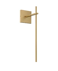Possini Euro Design Possini Euro Ayla 32" High Brass and White Linen Wall Sconce